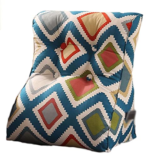 LICHUAN 45 x 55 cm, cojín triangular, cojín trasero de cuña para sofá, cama, oficina, silla, cojín de reposo de cama, almohada (color: C, tamaño: 55 x 30 x 60 cm)