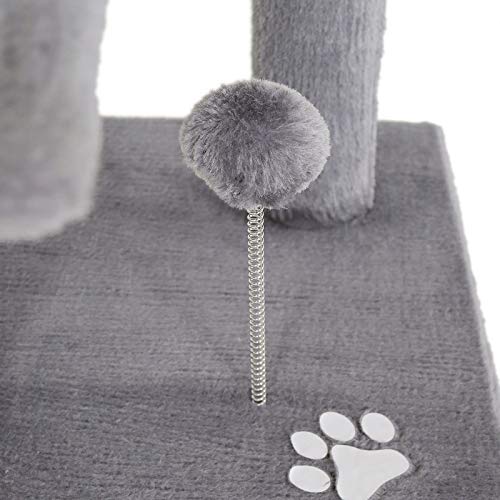 lionto by dibea Árbol rascador para Gatos Altura 112 cm Gris Claro