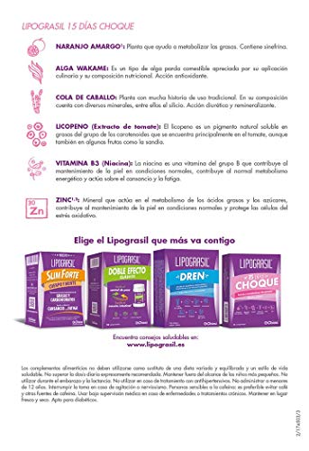 LIPOGRASIL 15 Días Choque, Control de Peso, Quemagrasas, Efecto Antioxidante, Complemento Alimenticio, Salud y Cuidado Personal