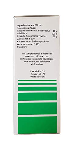 LIPTOMIEL jarabe 250 ml a base de eucalipto, tomillo y miel, suaviza la garganta y alivia la tos