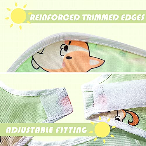 Little Dimsum® 2 Piezas Baberos Bebe Impermeables , Babero Con Mangas De Pul Laminado Suave, Transpirable y Resistente Unisexo Niños Niñas 6 Meses a 3 Años Edad