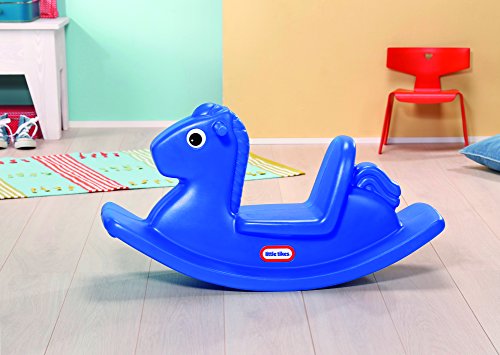 Little Tikes Caballo Mecedor - Juego Activo para Niños Pequeños - Asas de Fácil Agarre y Silla Estable para Mayor Seguridad - Fabricación Duradera - Azul