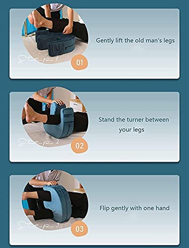 LIUYULONG Almohada de Rodilla Dispositivo de torneado para Pacientes de Reposo en Cama PU Dispositivo de torneado de Cuero Parálisis Bed Reposador Productos de enfermería