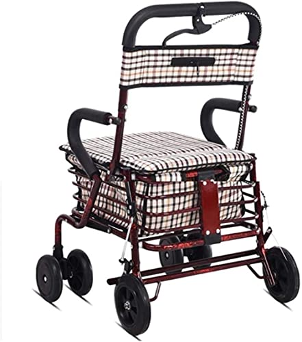 LIUYULONG Silla de Ruedas Carro de hospitales,Medicina de conducción de Silla de Ruedas Plegable,Push Push Shopping Carta Walker