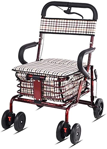 LIUYULONG Silla de Ruedas Carro de hospitales,Medicina de conducción de Silla de Ruedas Plegable,Push Push Shopping Carta Walker