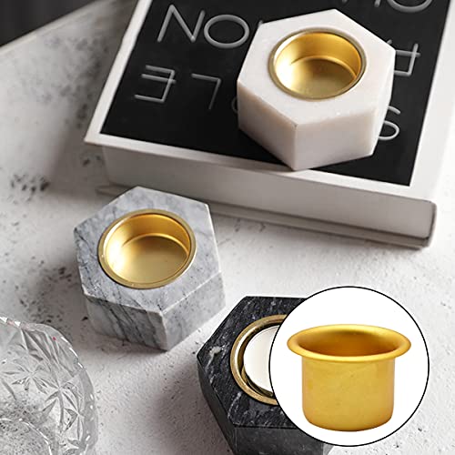 Liwein 30 para Cilíndricas Velas Inserto Metal Portavelas De Aluminio De Metal De Vela Titular Plano para Velas De Té Estándar Se Utiliza para Fiestas Decoración De Iluminación para Cenas con Velas