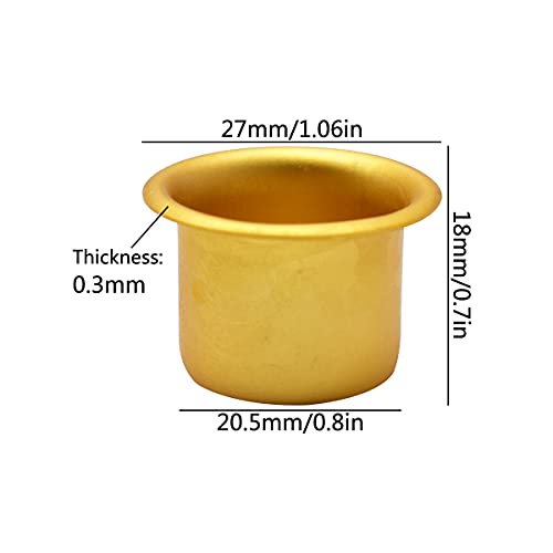 Liwein 30 para Cilíndricas Velas Inserto Metal Portavelas De Aluminio De Metal De Vela Titular Plano para Velas De Té Estándar Se Utiliza para Fiestas Decoración De Iluminación para Cenas con Velas