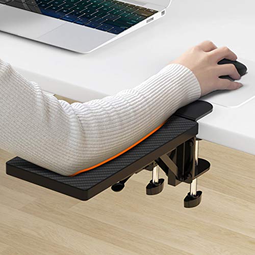 LIYANG Reposabrazos para Computadora para Escritorio, Extensor para Reposabrazos, Extensor Giratorio para Reposabrazos, Soporte para Alfombrilla De Ratón para Hogar Y Oficina, Negro