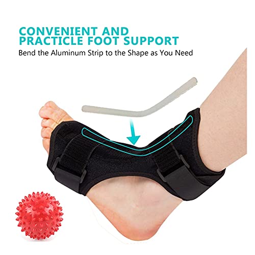 LIZHE Ortesis Ajustable ortesis Plantar Fasciitis Dorsal férula de sujeción del estabilizador de Alivio del Dolor de Alivio del Dolor con la Bola de Masaje (Color : Only Orthosis)