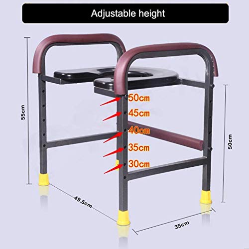 LJZLYB-ZBP Silla con Orinal, Inodoro Dormitorio, Cuarto De Baño Ducha For Las Mujeres De Edad Avanzada/Embarazadas/Discapacitados, Cuidado del Hogar Silla De Tocador Baño