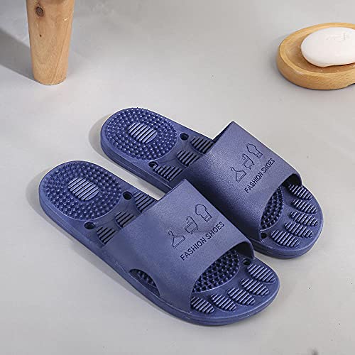 LLGG Masajes Playa Chanclas Sandalias,Zapatillas de Masaje de pies Hembra, plástico Suave Inferior-Masaje Azul_42/43,Zapatillas de casa de Fondo Suave