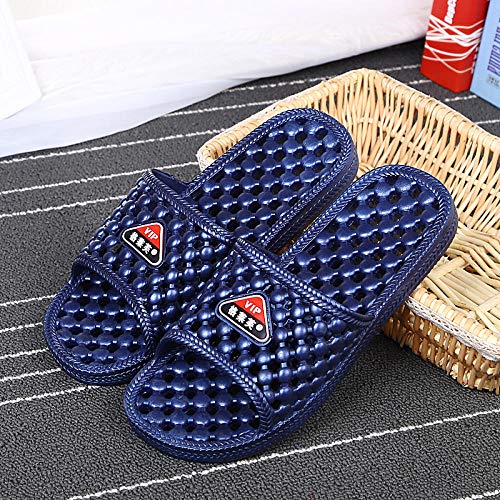 LLGG Sandalias de Punta Descubierta,Drafers Anti-Arena de Masaje, Zapatillas de Deslizamiento rápido de Fuga-Azul_42-43,Zapatillas de Masaje Hombres