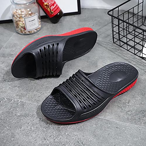 LLGG Sandalias de Punta Descubierta,Zapatillas Ligeras y Suaves y de Sandalias, baño de Zapatos de Masaje Antideslizantes de baño-Tierra Oscura_40,Zapatillas de Masaje Hombres