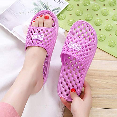 LLGG Sandalias de Zapatillas de Masaje,Baño Tomando una Ducha Zapatillas, Sandalias de Masaje Huecas-Rosa_41,Zapatillas de Playa de Fondo Suave