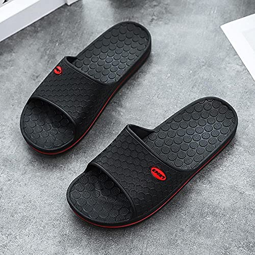 LLGG Sandalias de Zapatillas de Masaje,Masaje para el hogar, bañarse Zapatillas Huecas-Negro_38,Zapatillas de Playa de Fondo Suave