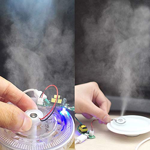 LNIMIKIY Atomizador Film Plate 16mm 1.5-3W Discos B cerámica Humidificador ultrasónico Atomización Millipore Home Mist Maker Transductor Accesorios DIY Junta Goma hidratante