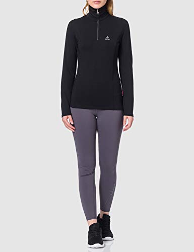 Löffler - Jersey de Manga Larga con Cremallera para Mujer, otoño/Invierno, Mujer, Color Negro - Negro, tamaño 36 [DE 34]