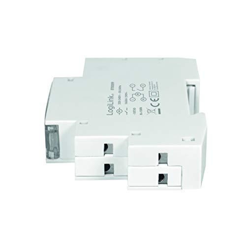 LogiLink ET0009 ET0009-DIN-RAIL - Temporizador con Temporizador mecánico para Cambiar fácilmente por Ejemplo Luces de neón, Calentadores de Agua, linternas, Sistemas de riego, etc, protección IP20