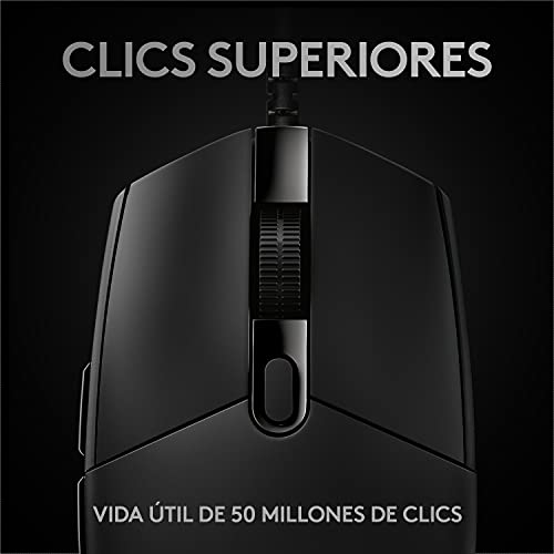 Logitech G PRO Ratón Gaming con Cable, Captor HERO 25K, 25,600 DPI, RGB, Peso Ultra Reducido, 6 Botones Programables, Memoria Integrada, PC/Mac - Negro