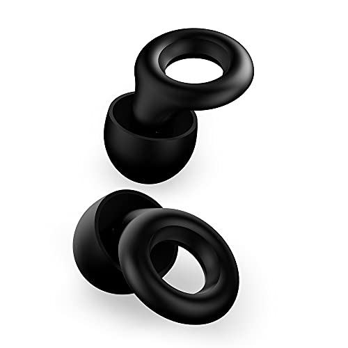 Loop Quiet - Tapones Oídos para dormir – Protección Auditiva de Silicona Suave Reutilizables + 8 Puntas para los Oidos en XS/S/M/L - Reducción Sonido 27dB - Antiruido, Estudiar - Negro