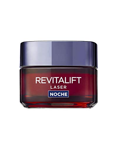 L'Oréal Paris Revitalift Láser Crema de Noche Anti-Edad Triple Acción, Antiarrugas y Multicorrección, 50 ml