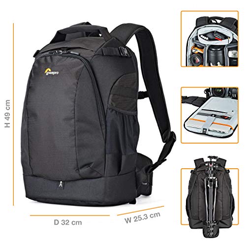 Lowepro Mochila Flipside 400 AW, Mochila de Fotografía para Cámara, DSLR, Reflex y Lentes, Mochila de Cámara para Portátil, Tableta, Accesorios de Fotografía, Trípode de 32 x 25.3 x 49 cm