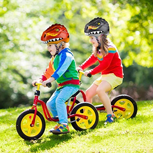 lululeague Casco Infantil de Ciclismo, Casco de monopatín, Casco de Seguridad para niños, Casco de para niños, Casco de Bicicleta con luz, para niños de 3 a 10 años