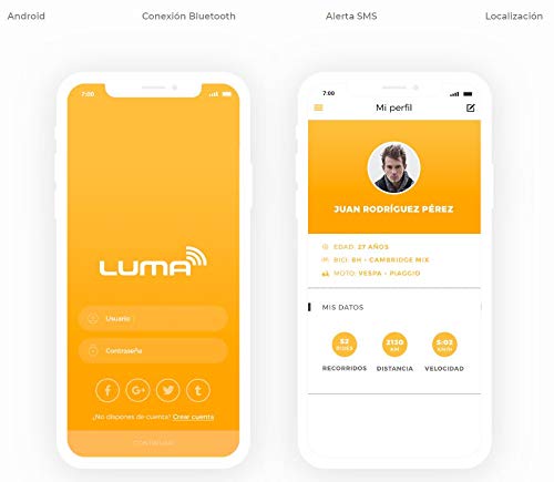 LUMA - Antirrobo Moto con Alarma y Localización GPS Bluetooth NETLOCK 905 Disc Lock Mediante App Android