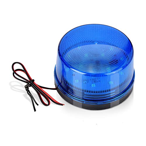 Luz de Advertencia de Emergencia, Luz de Luz Estroboscópica de Alarma de Emergencia Led Azul 12v, Silencioso, Alto Brillo