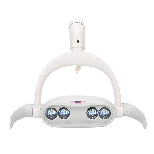 Luz LED dental oral, lámpara sin sombras de inducción LED de 4 chips, ajuste de brillo y ángulo de soporte, luz de funcionamiento LED para sillón dental(22mm)