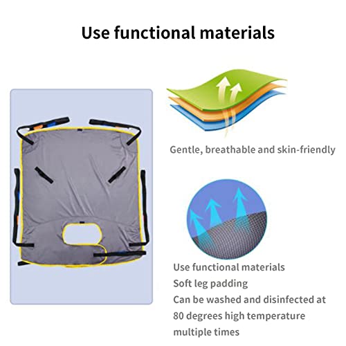 LXBH Cinturón De Transferencia, Grúa De Paciente Paciente Cinturón De Transferencia para Bariátrico Enfermería Anciano Discapacitado Cuerpo Completo Y Postrado En Cama