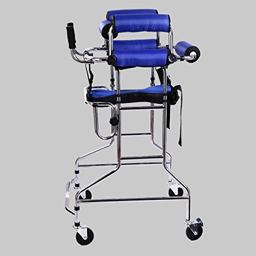 Lxn Standing Walk Stand/Walker/Walk Aid/Bastidor con Asiento Wheel Rehabilitation Device Plegable Altura Ajustable Walker de Miembros Inferiores Disabled Skid Stand Bastidor de niños