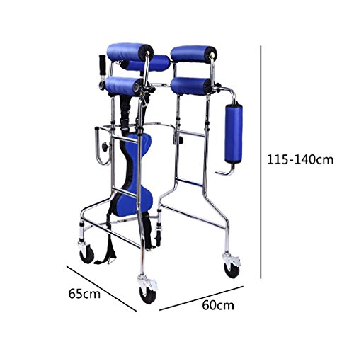 Lxn Standing Walk Stand/Walker/Walk Aid/Bastidor con Asiento Wheel Rehabilitation Device Plegable Altura Ajustable Walker de Miembros Inferiores Disabled Skid Stand Bastidor de niños