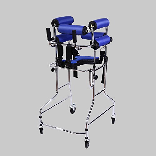 Lxn Standing Walk Stand/Walker/Walk Aid/Bastidor con Asiento Wheel Rehabilitation Device Plegable Altura Ajustable Walker de Miembros Inferiores Disabled Skid Stand Bastidor de niños