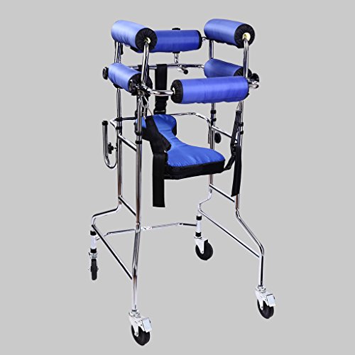 Lxn Standing Walk Stand/Walker/Walk Aid/Bastidor con Asiento Wheel Rehabilitation Device Plegable Altura Ajustable Walker de Miembros Inferiores Disabled Skid Stand Bastidor de niños