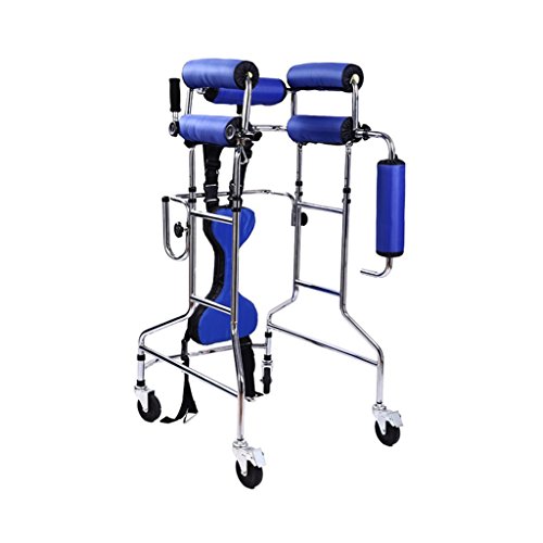 Lxn Standing Walk Stand/Walker/Walk Aid/Bastidor con Asiento Wheel Rehabilitation Device Plegable Altura Ajustable Walker de Miembros Inferiores Disabled Skid Stand Bastidor de niños