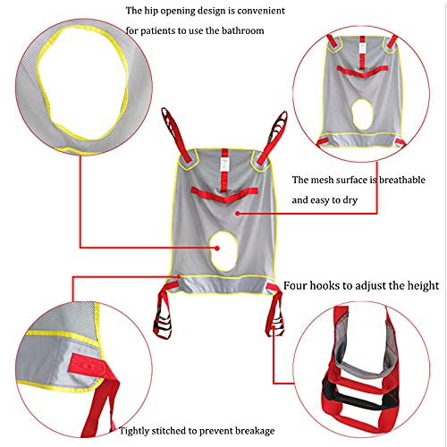 LXX Cinturón de Transferencia Médica de Elevación, Paciente Cinturón De Transferencia para Bariátrico, Eslinga de Inodoro Ducha de Baño para Bariátrico, Enfermería,Anciano, Discapacitado