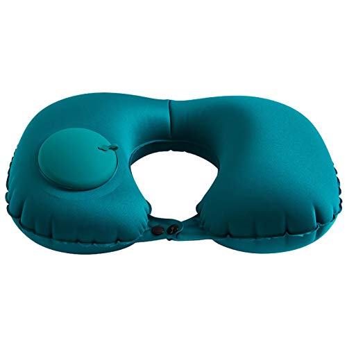 LYN Almohada de Viaje Inflable de 2 Paquetes, Almohada de Cuello en Forma de U Cómoda y Suave Tela,for Avión, Coche, casa, Oficina, con Bolsa de Polvo