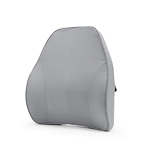 MAFANG® Cojín Lumbar Silla Oficina Respaldo, Lumbar Coche Con Esponja Memoria, Apoye Cómodamente La Espalda Para Liberar Estrés, Para Oficinas, Sillas De Coche Y Sillas De Ruedas, Etc,Gris