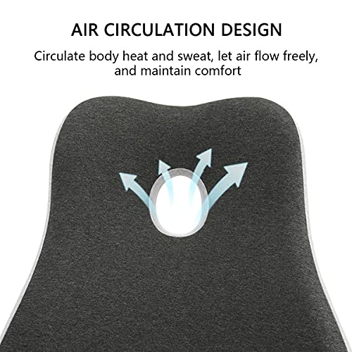 MAFANG® Cojín Lumbar Silla Oficina Respaldo, Lumbar Coche Con Esponja Memoria,Apoye Cómodamente La Espalda Para Liberar Estrés, Para Oficinas, Sillas De Coche Y Sillas De Ruedas,Gris