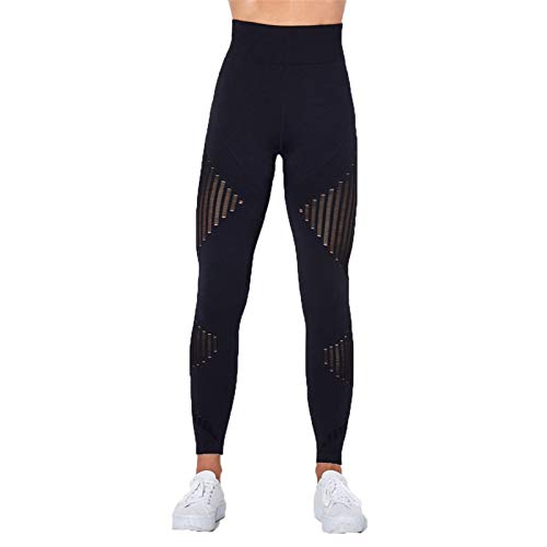 Mallas de Deporte de Mujer, De las mujeres de cintura alta Scrunch Butt Lift flexión de la energía polainas flacas sin soldadura de malla transpirable pantalones de la yoga Gym Fitness Sport medias Pa