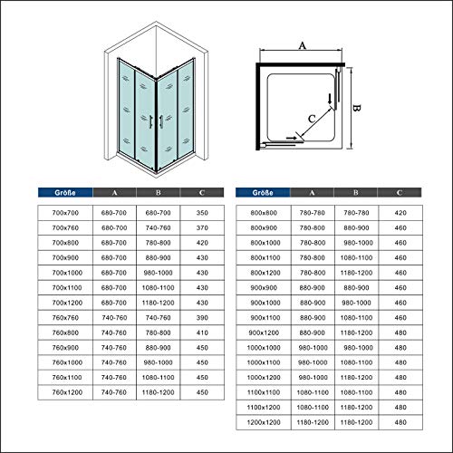 Mampara de Ducha Angular cabina de ducha mampara de ducha cuadrada Puerta Corredera Cristal 5 MM perfilería gris mate 120x80cm