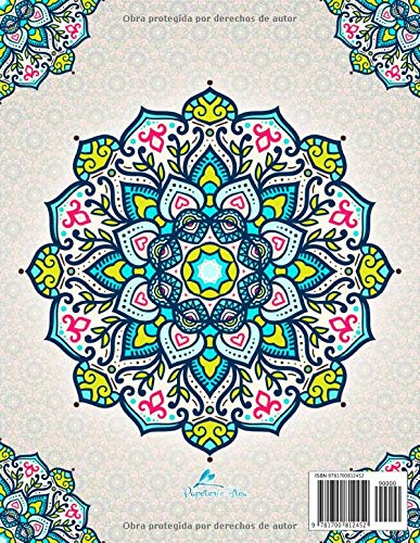 Mandalas para practicar mindfulness: Un libro de colorear para adultos: 37 páginas antiestrés con citas inspiradoras y motivadoras para la relajación, el alivio del estrés y la cromoterapia