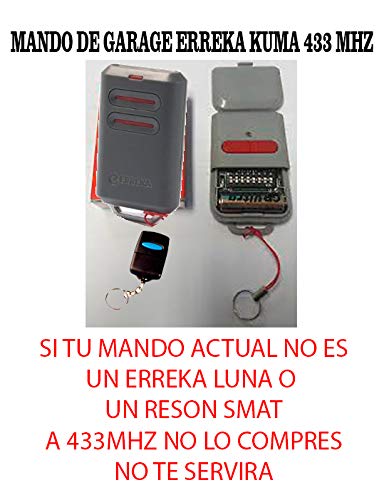 Mando Garaje Original Kuma KU02 433 MHz Compatible LU02 Luna 02 / Smat/Reson PORTON COCHERA