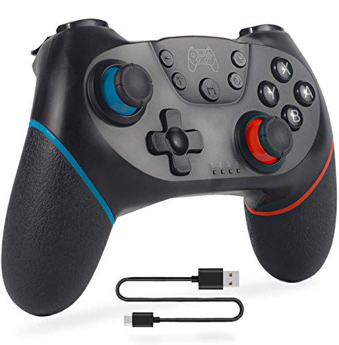 Mando pro Inalámbrico Compatible Con Nintendo Switch y Switch Lite, Sefitopher Mando Bluetooth con Sensor 6 Gyro Axis y Turbo