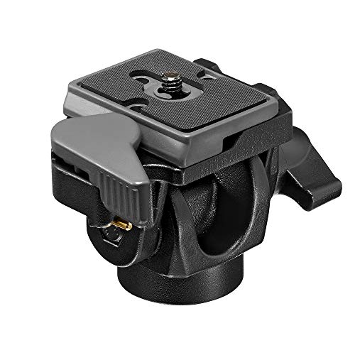 Manfrotto 234RC - Rótula con movimiento de inclinación frontal para monopiés con zapata rápida, negro