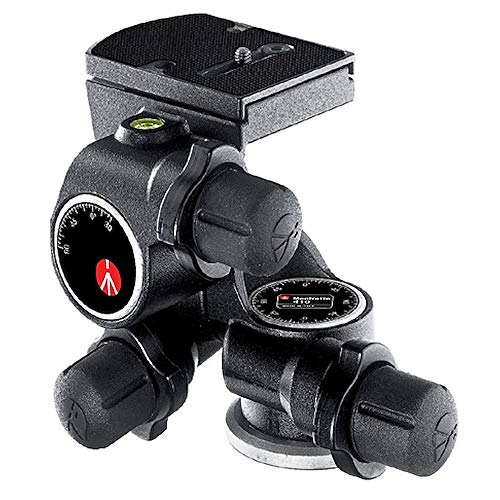 Manfrotto Rótula de Cremallera Junior, Cabezal para Trípode con 3 Ejes de Movimiento de Alta Precisión para Equipamiento de Fotogradía y Cámara, Creación de Contenidos, Vlogging