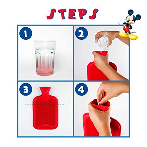 Manta Polar y Bolsa de Agua Caliente, Pack de Mickey Mouse – Manta Infantil Súper Suave y Botella de Agua Caliente para el Frío con Diseño Oficial de Mickey Mouse | Regalos Originales para Niños