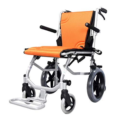 Manual de Ruedas móviles Sillas de Ruedas para minusválidos en Silla de Ruedas de Aluminio Plegable Walker Ligero Plegable portátil Silla de Ruedas Transporte Carrito Walker