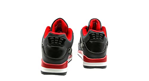 Mapleaf Baloncesto Zapatillas Hombre Deportivas Bebe Niño Adolescentes Fitness Ejercicio Running Zapatos Fútbol Tennis Gimnasio Andar Trail Trabajo Casuales Sneakers Deportivos Negro Rojo Talla 38